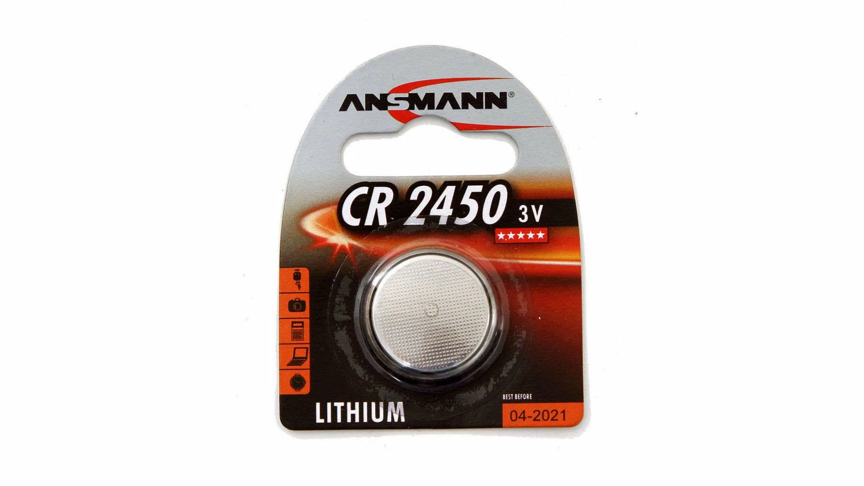 Ansmann Knopfzelle CR2450 Lithium 1 Ansmann Knopfzelle CR2450 Lithium